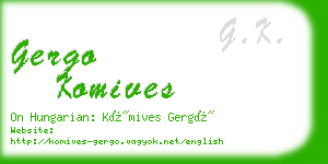 gergo komives business card